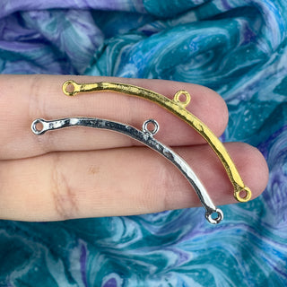 45mm Textured Curved Connector Bar - 3 Rings - both