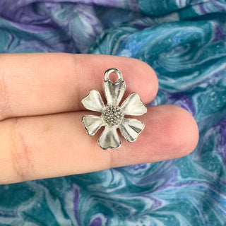 16mm Flower Pendant - silver