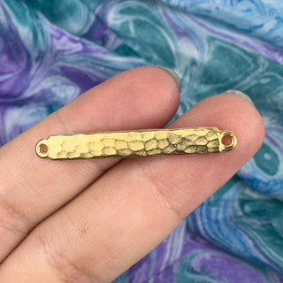 26mm Hammered Connector - Gold