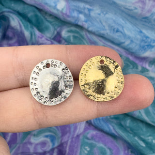 17mm Round Boho Stamped Charm - both