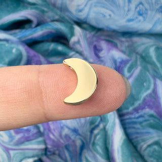 11.8mmx5mm Crescent Moon Pendant - Gold