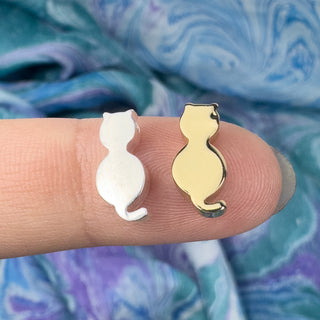 12.5x5.5mm Cat Charm - Multiple Colors