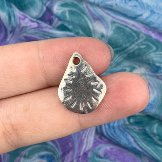 Boho Pear Shaped Charm - Silver