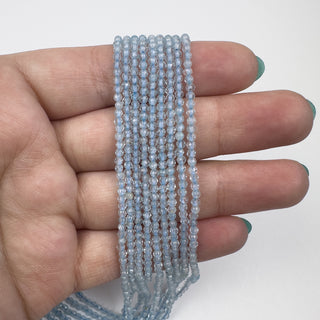 Blue Topaz 2.5mm Round Faceted 15.5in Strand