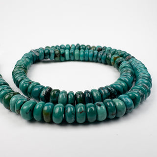 Hubei Turquoise 3-4x6mm Funky Rondele 15.5in Strand