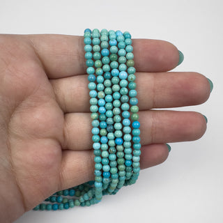 Turquoise 3.5mm Round 15in Strand