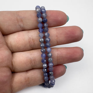 Tanzanite 4.5mm Round Faceted 15in Strand
