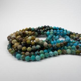 Turquoise 4.5mm Round Faceted 15.5in Strand