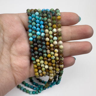 Turquoise 4.5mm Round Faceted 15.5in Strand