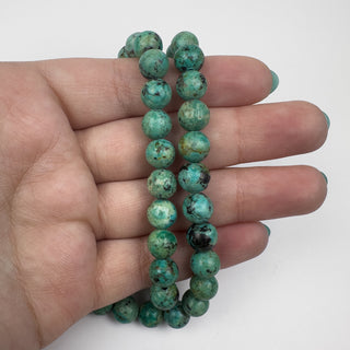 AAA African Turquoise 8mm Round 15in Strand