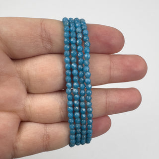 3mm Firepolish Pacific Blue Czech 50 Bead Strand