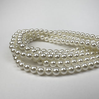 Glass Pearl Natural White - 6mm