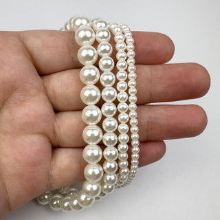 Glass Pearl Natural White - Multiple Sizes