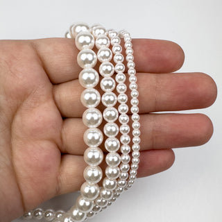 Glass Pearl South Sea White - Multiple Sizes