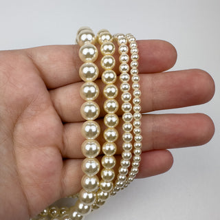 Glass Pearl Light Gold - Multiple Sizes