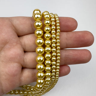 Glass Pearl Gold - Multiple Sizes
