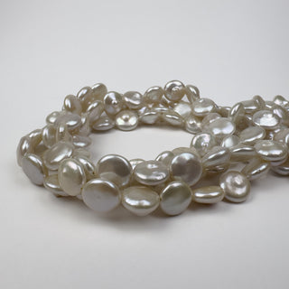 Fresh Water Pearl 10-11mm Coins 14in Strand