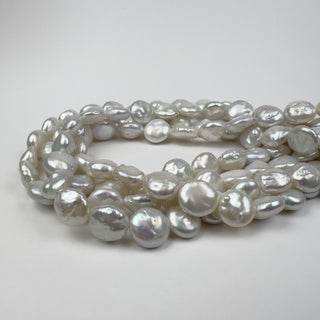Fresh Water Pearl 10-11mm Coins 15in Strand