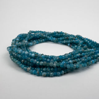 Apatite 2mm Round Faceted 15in Strand