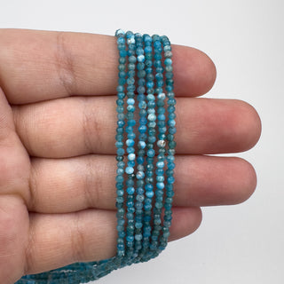 Apatite 2mm Round Faceted 15in Strand