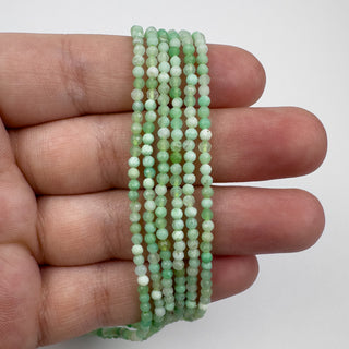 Chrysoprase 2.5mm Round Faceted 15in Strand