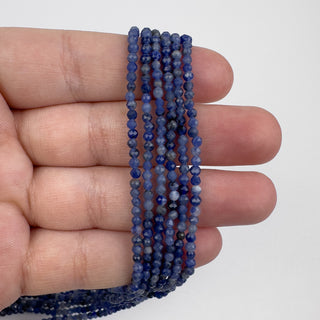 Sodalite 2.5mm Round Faceted 15in Strand