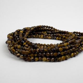 Tiger Eye 2.5mm Round Faceted 15in Strand