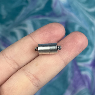7x17mm Magnetic Barrel Clasp - Antique Silver