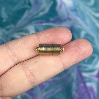 7x17mm Magnetic Barrel Clasp - Satin Gold