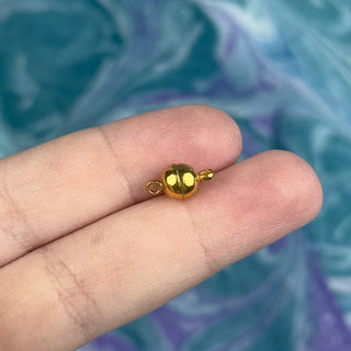 6mm Round Magnetic Clasp - Gold Plt