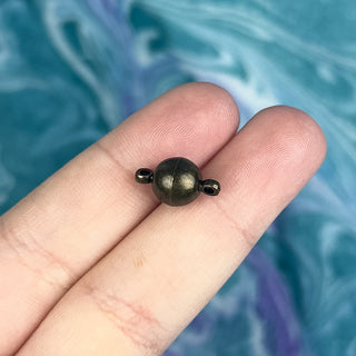 8mm Round Magnetic Clasp - Antique Brass