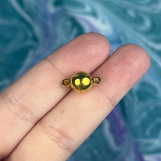 8mm Round Magnetic Clasp - Gold