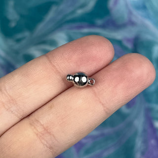6mm Round Magnetic Clasp - Stainless Steel