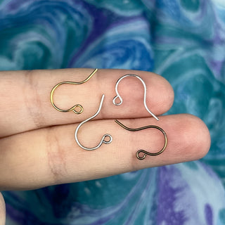 22ga Loop French Ear Wire - 4 Pack - Multiple Colors