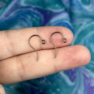 22ga Loop French Ear Wire - 4 Pack - Antique Brass