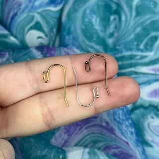 1mm Ball French Ear Wire - 4 Pack - Multiple Colors