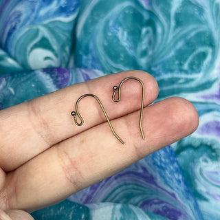 1mm Ball French Ear Wire - 4 Pack - Antique Brass