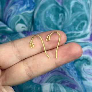 1mm Ball French Ear Wire - 4 Pack - Gold
