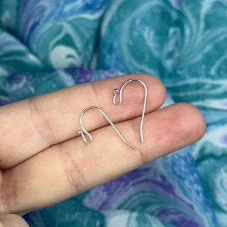 1mm Ball French Ear Wire - 4 Pack - Silver