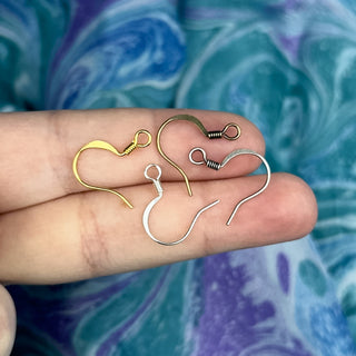 22ga Coil French Ear Wire - 4 Pack - Multiple Colors