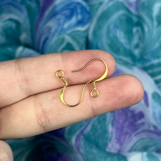 22ga Coil French Ear Wire - 4 Pack - Gold