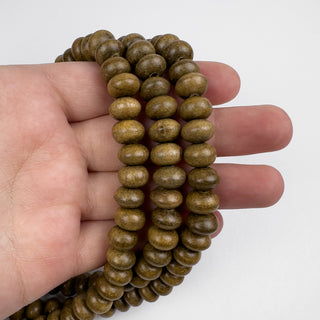 10mm Graywood Rondelle 15.5in Strand