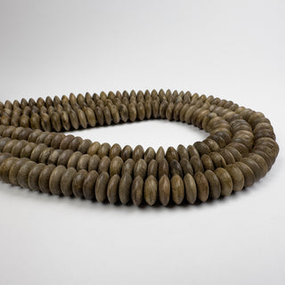 11mm Graywood Rondelle Saucer 15.5in Strand