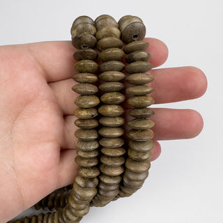 11mm Graywood Rondelle Saucer 15.5in Strand