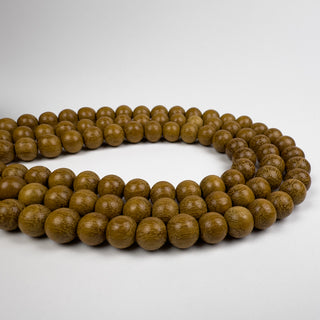 11mm Nangka Wood (Pale) Round 15.5in Strand