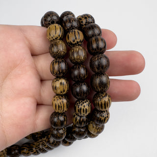 11.5mm Palmwood (Dark) Round 15.5in Strand