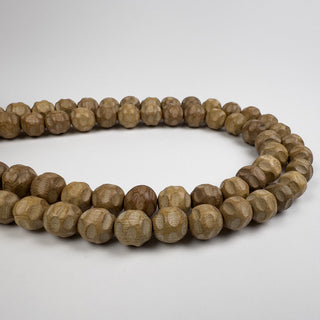 11.5mm Rosewood Carved Round 15.5in Strand