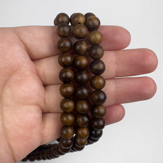 8mm Black Rosewood Round 15.5in Strand