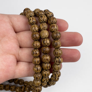 9mm Palmwood (Light) Round 15.5in Strand