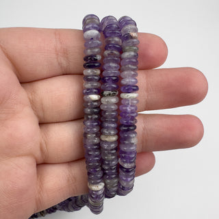 Amethyst 2x6mm Rondelle 15.5in Strand